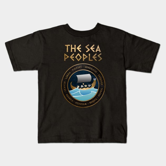 Sea Peoples Ancient Bronze Age Collapse History Kids T-Shirt by AgemaApparel